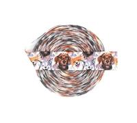 iarde 5/8" 15 mm gufo fenicottero leopardo rosa fiore ciliegia stampa elastico ripiegabile spandex vestito cucito Trim-A-16-15mm-2 iarde