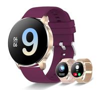 Iaret Smartwatch Donna Chiamata Bluetooth e Risposta Vivavoce, Smart Watch con Lettore Musicale Cardiofrequenzimetro SpO2 Sonno Calorie Notifiche Messaggi per Android/iOS (Bordeaux)