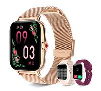 Iaret Smartwatch Donna Chiamata e Risposta, Orologio Smart Watch Notifiche Messaggi, Contapassi Cardiofrequenzimetro Pressione Sanguigna SpO2 Sonno, 8 Sport Orologio Fitness Tracker per Android iOS