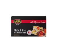 Iasa® | Filetto Orata alla Mediterranea Sapore Tipico Cucina Mediterraneo | Piatto Pronto Orata Pomodoro Olive Capperi - 1 x 145 Gr Netto