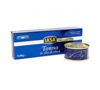 Iasa® | Tonno in Olio di Oliva | Tonno Lavorato a Mano Cotto Vapore - 3 x 80 Gr (Peso Sgocciolato 3 x 52 Gr)