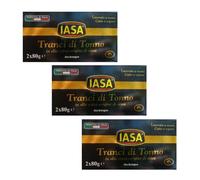 Iasa® | Tranci Tonno Olio Biologico | Tonno Confezionato a Mano Compatto alla Forchetta e Morbido al Palato - 6 Lattine x 80 Gr Netto Ognuna