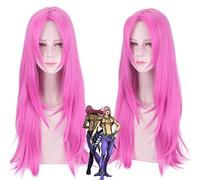 Iavolo KING CRIMSON Parrucca Cosplay JoJo Bizarre Adventure Cosplay Parrucche sintetiche Parrucche lunghe Rose rosse Parrucche per feste Halloween Cosplay Taglia unica 552