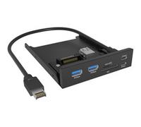 Hub ICY BOX 3 porte 20 Gbit/s USB 3.2 Gen 1 IB-HUB1419-i3 metallo nero