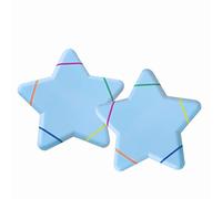 IB KOOT Evidenziatore a forma di stella 5 in 1, multicolore, ideale per bambini e adulti, adatto per compiti a casa e ufficio, cancelleria | Funky Colours One (confezione da 2 evidenziatori a stella)