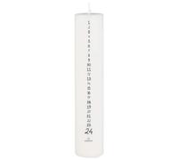 Ib Laursen Candela di Natale 1-24 Avvento bianco con numeri grigio scuro 25 cm Stillenat