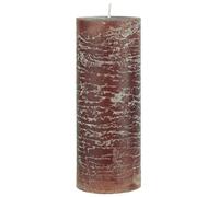 IB LAURSEN Candela rustica a pilastro in 100% paraffina, lunga durata (diametro 7 x 18 cm, altezza 18 cm, marrone rustico)