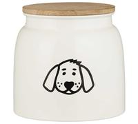 IB Laursen Contenitore Per Cibo Per Cani Con Coperchio In Legno Bianco 2,2 Litri