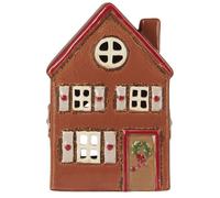 IB Laursen Lichthaus STILLENAT Tetto rosso Persiane bianche 15 cm Tealight Ceramic