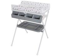 ib style® KOA 2-in-1 Fasciatoio con vasca da bagno | Fasciatoio mobile | Pieghevole | Grande superficie per il cambio | Fasciatoio per neonati e bambini piccoli | METRIC GIRAFFE