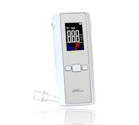 iBACheck Alcootest Portatile con LCD a 3 Colori. Test Alco Ricaricabile a Basso consumo energetico. Test di Alcol Compatto e Facile da Usare. 4 unità predefinite e 200 Souvenir