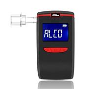 iBACheck Etilometro Portatile, Alcol Test con Display LCD Digitale, 4 unità di Misura, Alcool Test può Adattarsi a 2 Diversi bocchini. Bassa Potenza e Ultimi 350 Test