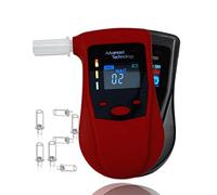 iBACheck Etilometro Portatile con sensore a semiconduttore, Etilometro Digitale Ricaricabile con Funzione prelert, Alco Test con 4 unità di Default E 10 Ricordi (Colore) 12 Bocchini