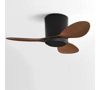 IBalody Ventilatore da soffitto senza luce Piccolo ventilatore da soffitto moderno con telecomando 6 velocità ventilatore da soffitto senza luci per ristorante camera da letto Patio (25 pollici)