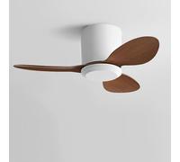 IBalody Ventilatore da soffitto senza luce Piccolo ventilatore da soffitto moderno con telecomando 6 velocità ventilatore da soffitto senza luci per ristorante camera da letto Patio (25 pollici)