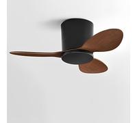 IBalody Ventilatore da soffitto senza luce Piccolo ventilatore da soffitto moderno con telecomando 6 velocità ventilatore da soffitto senza luci per ristorante camera da letto Patio (25 pollici)