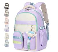 IBALULU Zaino per la scuola per adolescenti e ragazze, 30 l, zaino per la scuola per ragazze e ragazzi 3° - 5° classe, grande zaino per scale medie e superiori, zaino casual per bambini con corda di