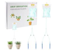 iBamso Set di 2 Sistemi di Irrigazione Automatica,Sistema di Irrigazione Automatico per Piante a Doppia Goccia 3,5 l, Sacchetti per Irrigazione a Goccia con Flusso Regolabile Adatto per piante in vaso
