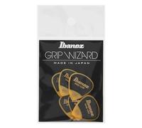 Ibanez PPA16MSGYE - Confezione da 6 plettri della serie Wizard Sand Grip, 1,0 mm, colore giallo 0.8mm Yellow