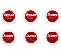 Ibanez PPA1M-WH Lotto di 6 plettri, rotondo, 0,75 mm, bianco