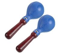 ibasenice 1 paio di Maracas | Sonagli a percussione manuale da 27 cm | Strumento musicale a mano con manico in legno, tipo Rumba Shaker, con ritmo chiaro per imparare la musica