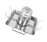 ibasenice 1 Pz Inossidabile Graticola BBQ Resistente per Arrostire Carne per Domestica Accessorio Versatile per Barbecue e Facile da Riporre e Assemblare