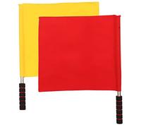 ibasenice 1 Set Bandiera Di Segnalazione Flag Di Arbitro Di Calcio Blu Bandiere Del Segnale Di Calcio Bandierine Segnaletiche Di Sicurezza Bandierine Segnaletiche Di Gara Poliestere 2 Pezzi