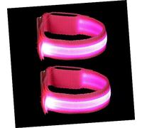 ibasenice 1 Set Braccialetti LED Luminosi per Corsa Notturna Fasce Regolabili Sicurezza per attività Outdoor Bracciali Ricaricabili per Jogging Walking E 2