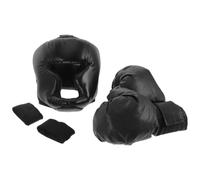 ibasenice 1 Set di Attrezzatura da Sparring con caschetto Regolabile e | Casco e guantoni da boxe per principianti, progettati per ridurre al minimo i traumi cranici, taglia 20-23", facili da