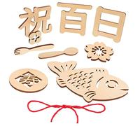 ibasenice 1 Set Di Legno Di Cento Giorni Carte Cardine Oggetti Di Scena Per Foto Di Neonati Indicatori Di Pietra Miliare Segni Dei Mesi Del Bambino Neonato Di Carte