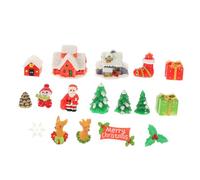 ibasenice 1 Set Di Miniature Di Statuette Di Natale Case Delle Bambole Per Accessori Per Renne Mini Decorazioni Natalizie Decorazioni Natalizie In Miniatura Decorazioni Da Tavola