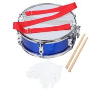 ibasenice 1 set di rullante con bacchette, imbracatura e guanti per studenti junior, 13 pollici - Strumenti musicali a percussione per esibizioni di banda scolastica, concerti e prove, colore blu