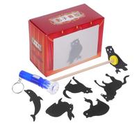 ibasenice 1 Set Gioco Di Ombre Kit Artigianale Per Marionette Ombra Giocattolo Tradizionale Delle Marionette Burattino Del Cinese Piccoli Mostri Burattini Burattino D'ombra Carta Rosso