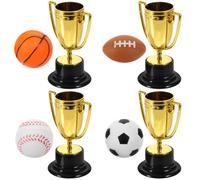 ibasenice 1 Set Mini Trofei Sportivi Decorativi per Celebrazioni Vincitori Ottime per E Competizioni Scolastiche con Base per Personalizzazione 4