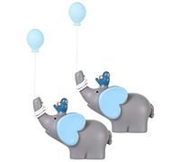 ibasenice 1 Set Ornamenti Per Bambole Di Elefanti Compleanno Piccolo Arredamento Figurina Torta Giocattolo Mini Figurine Di Elefanti Topper Cupcake Elefante Resina 2 Pezzi