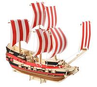 ibasenice 1 Set Puzzle 3D a Vela Costruzione Barca Nautico Puzzle Meccanici in Legno Modello di Nave Nave Puzzle in Legno 3D Modelli in Legno Manuale Barca a Vela in Legno di Legno