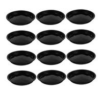 ibasenice 1 Set Vassoio Base per Fioriera Pianta Sottovasi Vassoio di Drenaggio della Fioriera Sottovaso Profondo Piatti di Fiori Sottovaso per Piante Plastica Black 25 Pezzi