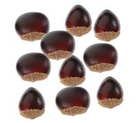 ibasenice 10 Noci Artificiali Realistiche Modelli Castagne Lifelike per Decorazioni Casa Feste e Fotografia Facili da e Conservare Accessori Unici per Tavola Autunnale