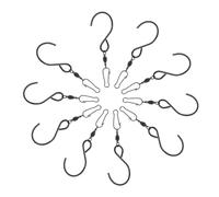 ibasenice 10 Pezzi 360 Appendiabiti per campanelli eolici Ganci Esterni per Gancio Campanello a Bell Hooks Ganci girevoli per Appendere Visualizza Ganci Acciaio Inossidabile Black