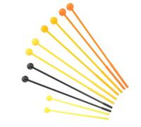 ibasenice 10 pezzi Bacchette Percussioni in Plastica Professionali Mallets Ergonomici Colorati Arancione Giallo e Nero Misure da Accessori Musicali Versatili per Xilofono e Glockenspiel