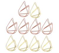 ibasenice 10 Pezzi Clip Porta Numeri da Tavolo in Acciaio Forma Goccia d'Acqua per Matrimonio e Laurea, Supporto Multiplo per Note e Segnaposto