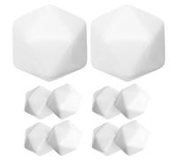 ibasenice 10 Pezzi Dadi Vuoti in Acrilico Bianco, Dadi Quadrati per Ragazzo Ragazza Design Speciale e Artigianato Fine, Accessori DIY per Natale e Capodanno