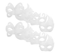 ibasenice 10 Pezzi Maschera di Carta Bianca Sottile a Forma di Corona per Divertimento Diy, per Feste e Travestimenti, Maschera Vuota per Carnevale e Party