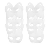 ibasenice 10 Pezzi Maschere di Carta Bianche Vuote per Decorare DIY Divertenti e Comode da Indossare, Disponibili in Modelli Corona, Farfalla e Cigno per Feste e Vita Quotidiana
