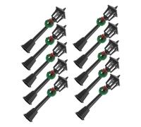 ibasenice 10 Pezzi Mini Lampione Arredamento Luci Per Casa Delle Bambole in Miniatura Accessori Per La Casa Delle Bambole Miniature Strada Decorazione Delle Bambole Plastica Black
