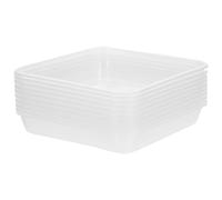 ibasenice 10 Pezzi Sottovaso Quadrato Trasparente p e r Vasi, Plastico | Vasi Plastici e Ceramici, Raccoglie L’acqua in Avanzo, Protegge le Superfici, Non Scolorisce Facilmente