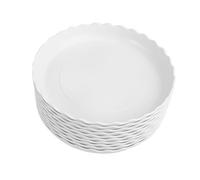 ibasenice 10 Pezzi Vassoio per fioriera in plastica al Chiuso Vassoio per Le Piante Saucer drenaggio pianta sottovaso Vassoio per vasi per Piante sottovasi per Piante grasse Bianca