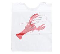 ibasenice 100 bavaglini usa e getta per aragosta, bavaglini in plastica per gamberi, per adulti e bambini, impermeabili, antisporco