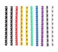 ibasenice 100 Pezzi Marcatori per Cavi Numerici Colorati 0-9 in Plastica per Gestione e Identificazione Fili e Cavi Facile da Usare