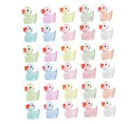ibasenice 100 Pezzi Mini Resin Ducks Luminous Glow In The Dark Miniature Animal Figures For Dollhouse Fairy Garden Aquarium Micro Landscape Decorations